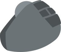 Modern Grey Trackball Mouse Icon