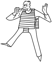 Sports Referee in Striped Padded West