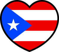 Puerto Rico Flag as a Heart