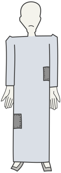 Poor Hungry Man Simple Faceless Cartoon Drawing (Colored)