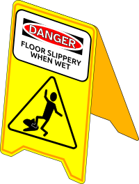 Danger Slippery When Wet (Sign)