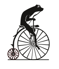 Frog on a Penny-Farthing