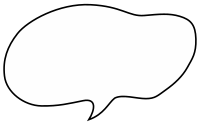 Rounded Hand-Drawn Speech Bubble Left