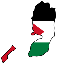 State of Palestine flag map