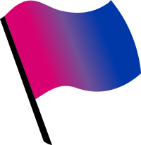 Bisexual pride flag waving Icon