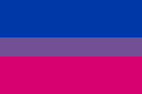 Bisexual pride flag gradient colors inverted color order