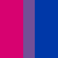 Bisexual pride flag square vertical stripes gradient colors