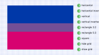 Bisexual pride flag horizontal/vertical stripes, square or rectangles with 2 different aspect ratios
