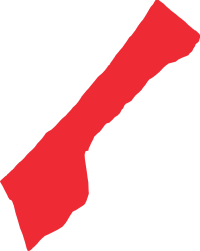 Red Gaza map icon or symbol