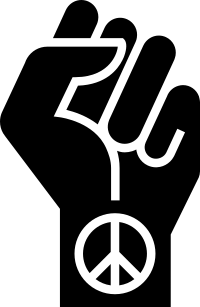 clenched fist peace icon