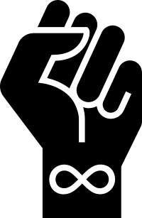 Autism solidarity fist symbol