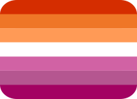Lesbian pride flag icon emoji 7 stripes