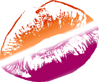 lesbian pride lips kiss - wlw
