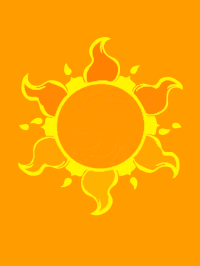 Yellow Tribal Sun
