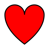 Rainbow color animated heart