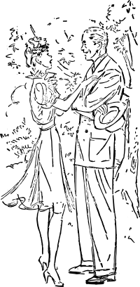 Woman and Man Talking