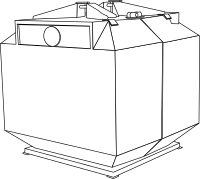 Old Glass Trash Recycling Dumpster Container