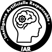 Label IAR (Intelligence Artificielle Responsable) black and white