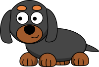 cartoon Dachshund