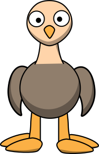 Cartoon Ostrich