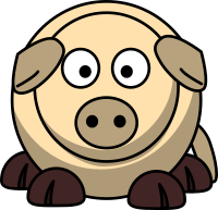 Cartoon Mangalista pig