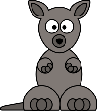 Cartoon wallaby