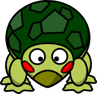 Cartoon Red eared slider turtle