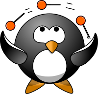 Juggling penguin