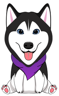 Cute Animals - Husky Isolated
