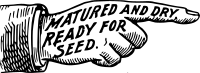 Pointing hand with text