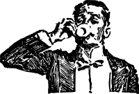 Man drinking coffee