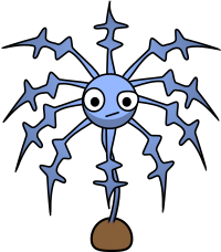 Cartoon Sea lily/Crinoid