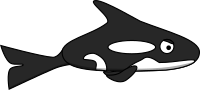 Cartoon Orca whale