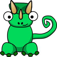 Cartoon Jackson's Chameleon