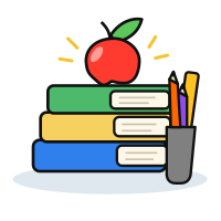 Colourful School Supplies Stack - Fix Remix