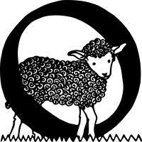 Initial O with sheep
