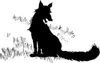 Silhouette of a fox