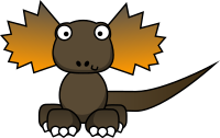 Cartoon Frilled Lizard