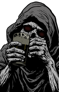 Death Drinking Beer - Colour Remix