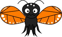 Cartoon Monarch Butterfly