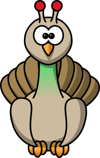 Cartoon Peahen