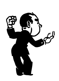 Man with Fist in Air
