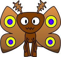 Cartoon Polyphemus moth