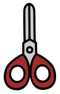 Scissors Icon - Red Remix
