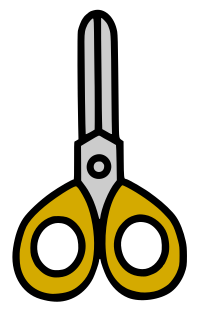 Scissors Icon - Yellow Remix
