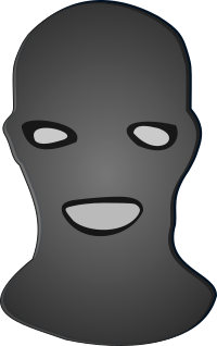 balaclava masked man militia facist