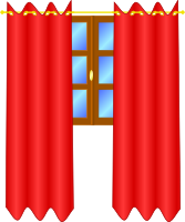 Window with draperies