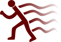 runner simple with wake marks