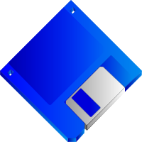 3.5 Floppy Disk Blue No label