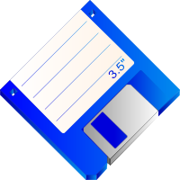 3.5 Floppy Disk Blue Labelled